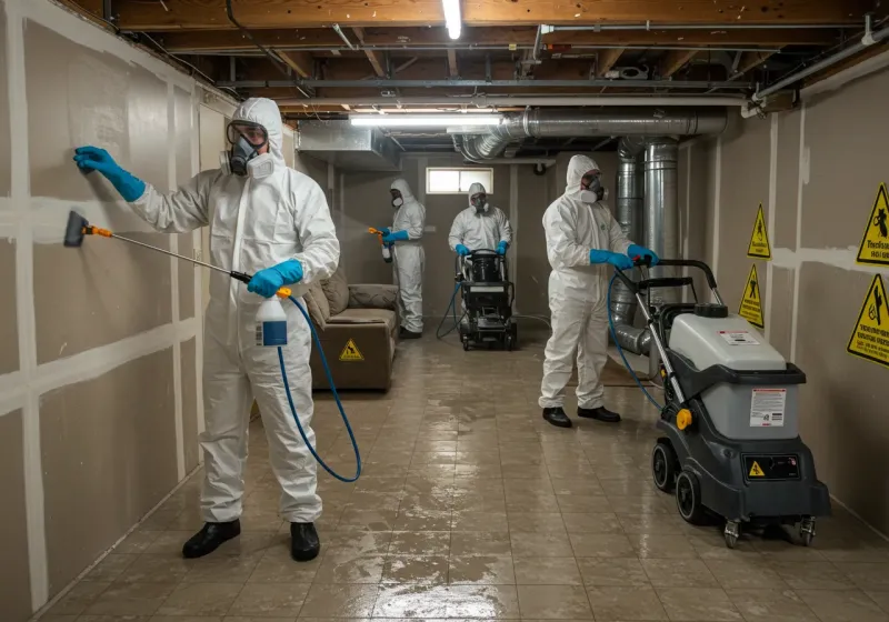 Basement Moisture Removal and Structural Drying process in Humboldt County, NV